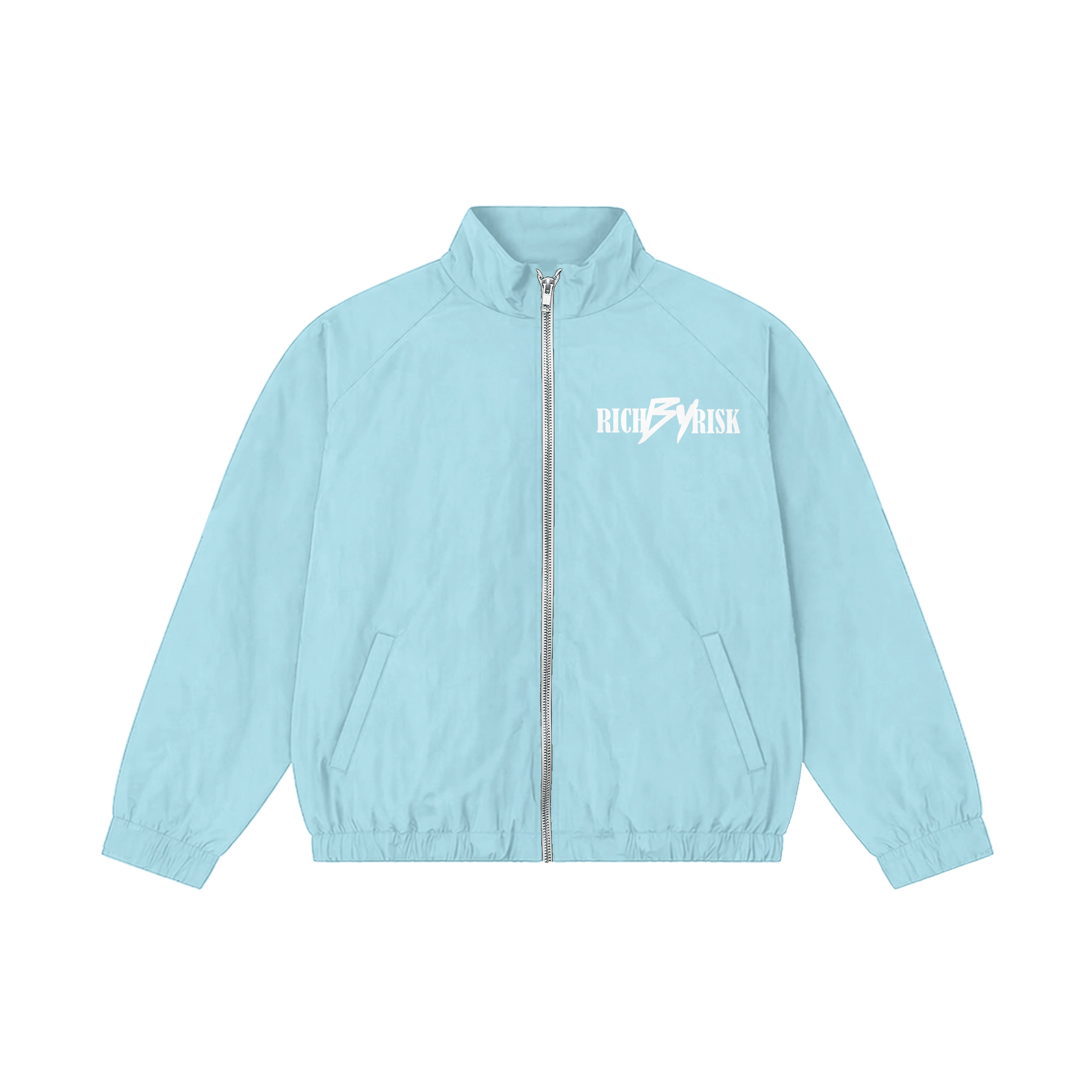 RICH BY RISK ® LIGHT BLUE WINDBREAKER JACKET