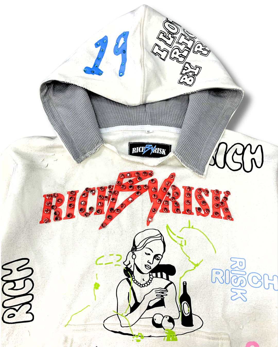 RICH BY RISK ® EDEN RHINESTONE HOODIE