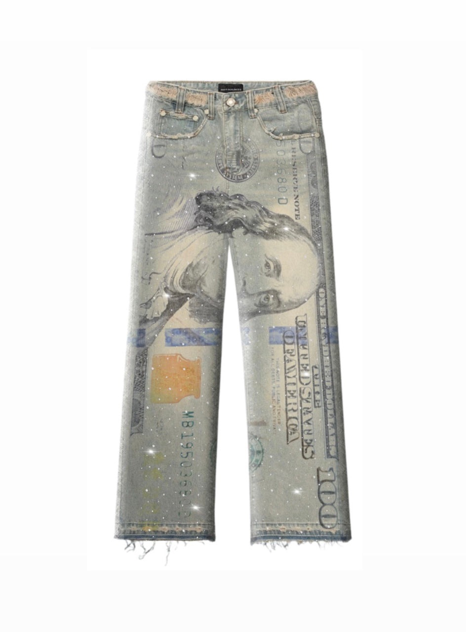 RICH BY RISK ® FEDERAL RESERVE NOTE NEW MONEY JEANS ( PRE ORDER )