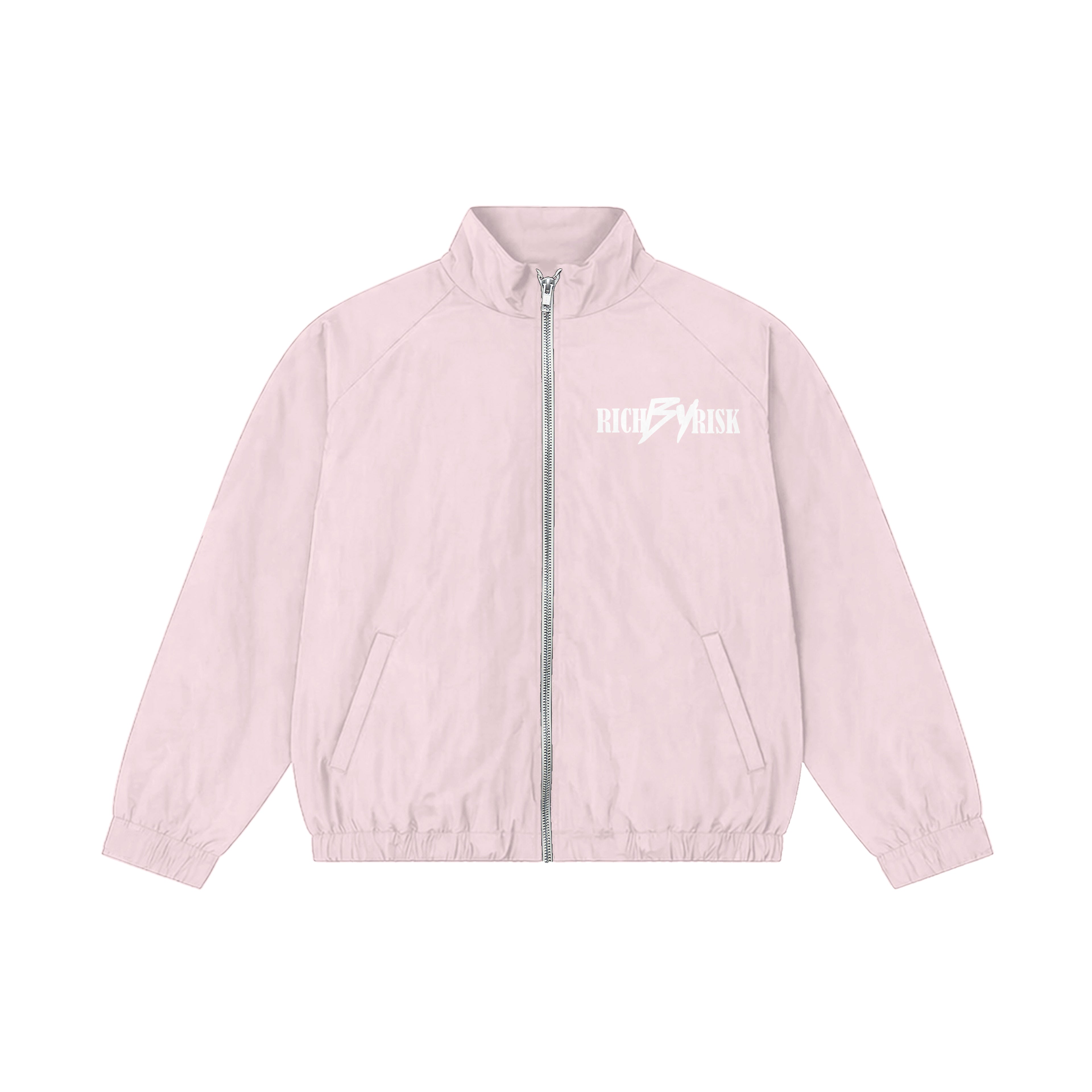 RICH BY RISK ® LIGHT PINK WINDBREAKER JACKET