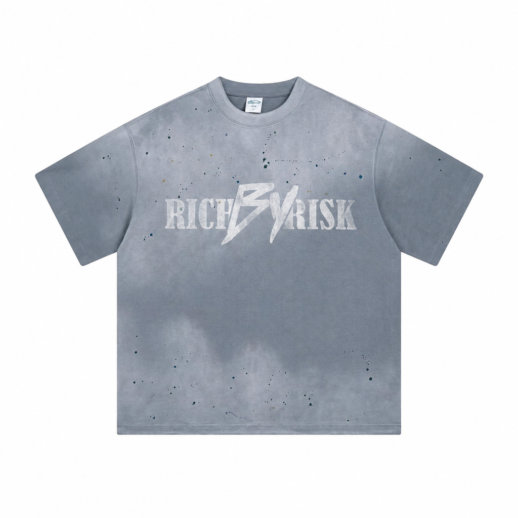 RICH BY RISK SUN-FADED GREY TSHIRT
